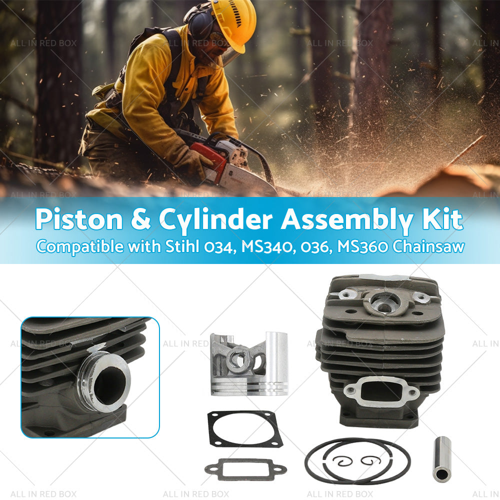 Piston and Cylinder Assembly Kit Suitable for Stihl 034 036 MS360 Chainsaw 48mm