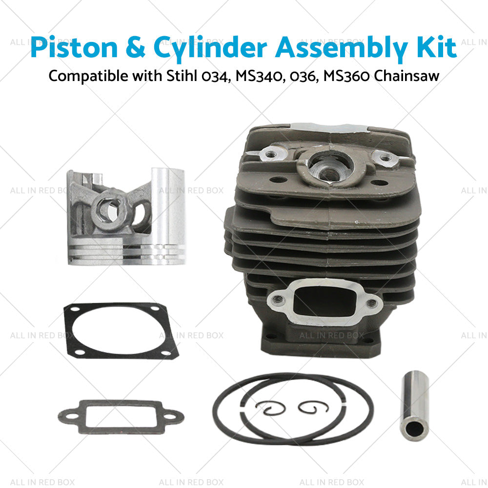 Piston and Cylinder Assembly Kit Suitable for Stihl 034 036 MS360 Chainsaw 48mm