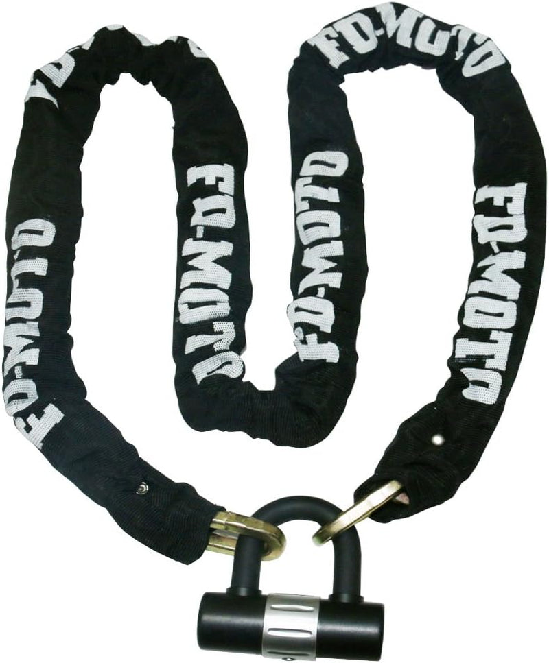 1.2M*10Mm 3KG Steel Motorcycle Chain Lock Padlock + 110Db Yellow Alarmed Motorbike Brake Disc Lock + 1.5M Cable