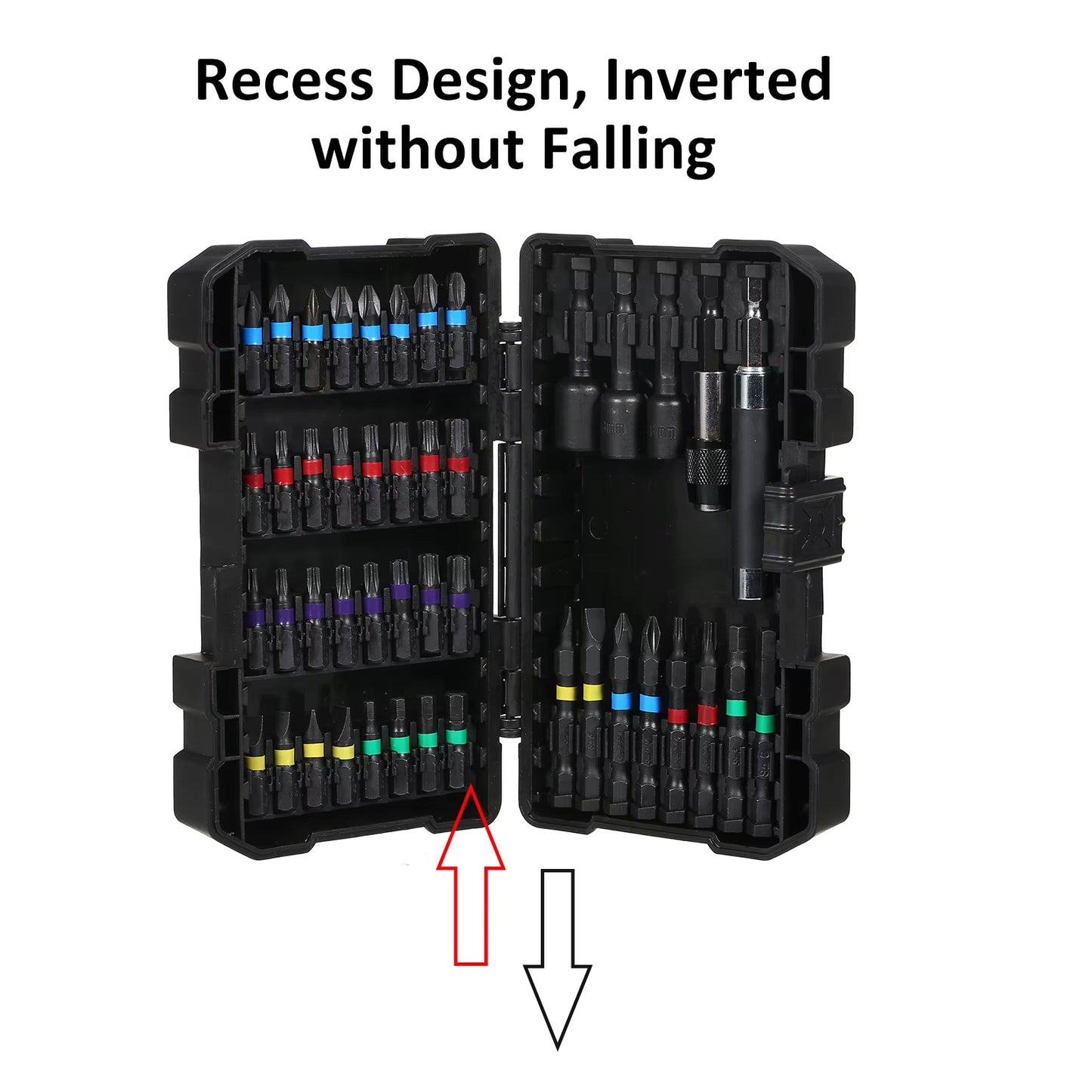45PCS Drill Bit Set Screwdriver Bit Set Impact Driver Bit Set for Wood, Metal, Steel and Security Screwdriver Bits for Power Too