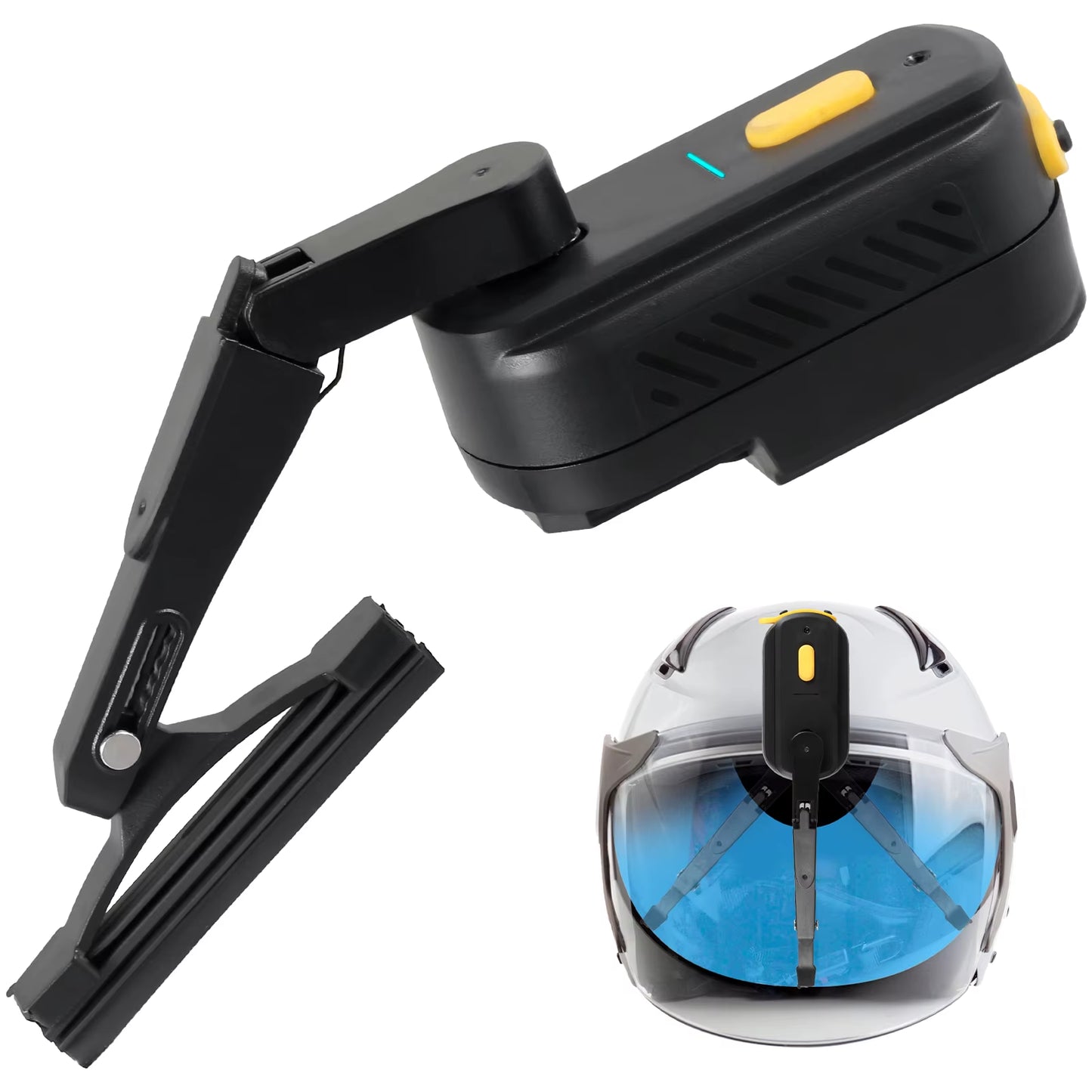 Helmet Automatic Wiper ABS Universal Waterproof Helmet Wiper 1200Mah Rechargeable Motorcycle Helmet Windshield Wiper