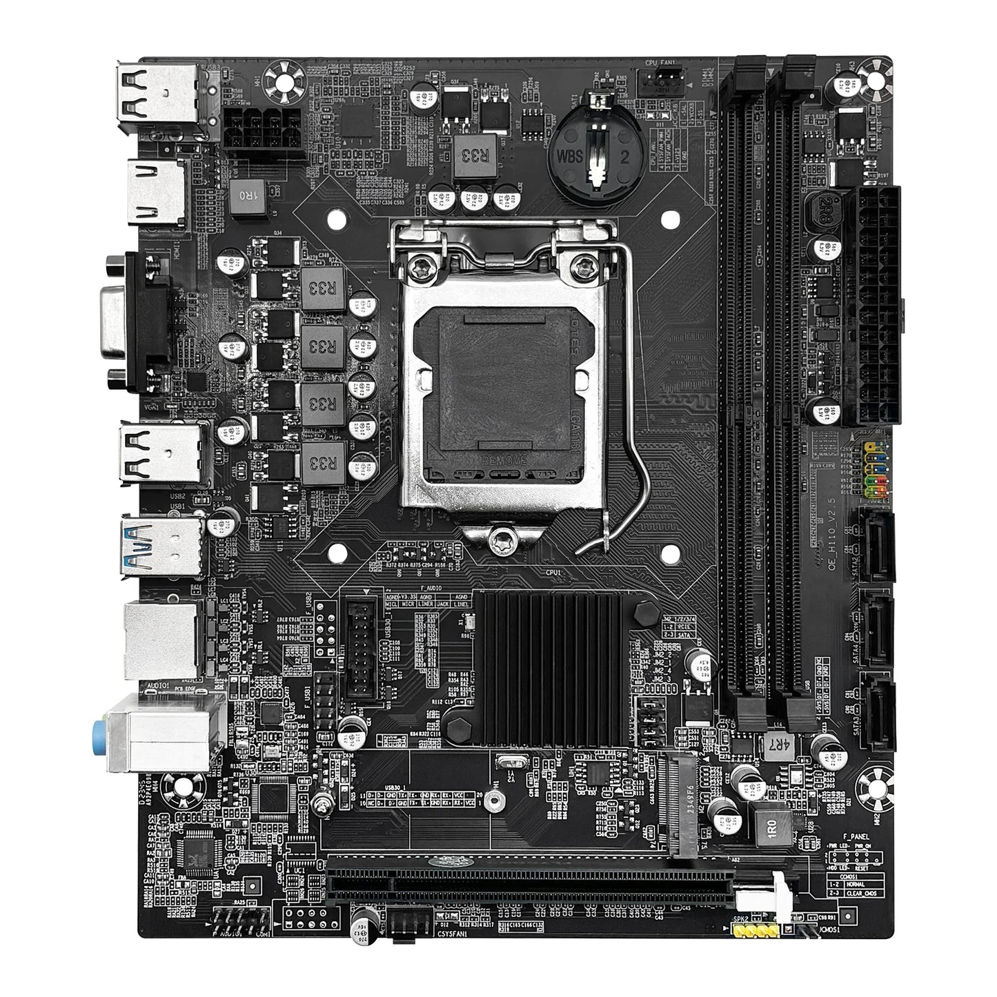 H110 Motherboard Supports LGA 1151 Intel Core CPU DDR4 RAM and M.2 NVME SDD VGA HDMI
