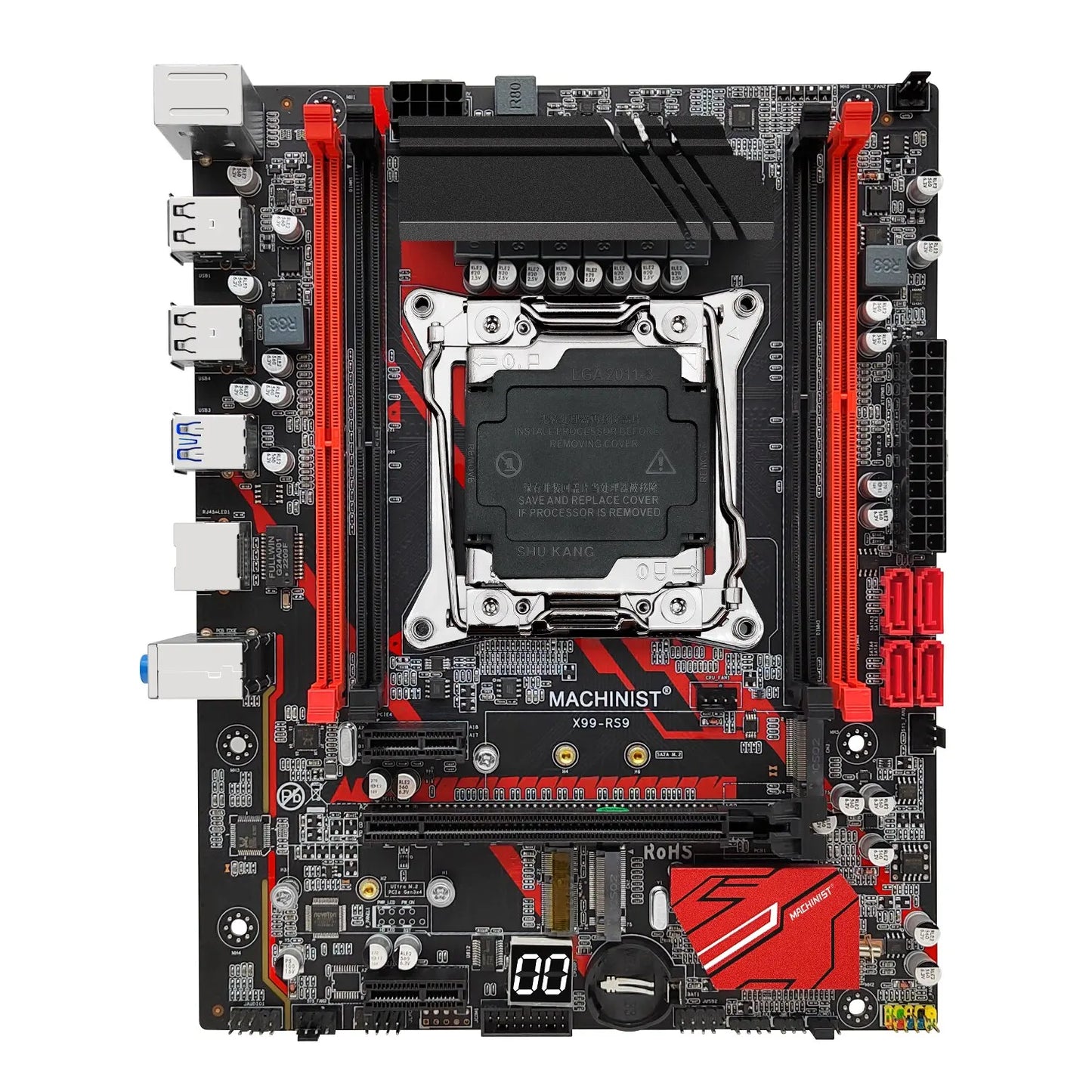 RS9 X99 Motherboard Support Xeon E5 V3 V4 LGA 2011-3 CPU Processor DDR4 RAM Four Channel and SATA PCI-E M.2 Slot