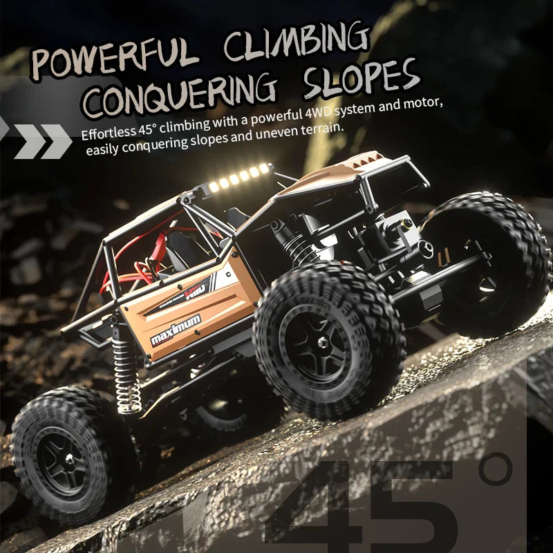High-Speed LED Off-Road RC Climbing Car for Kids