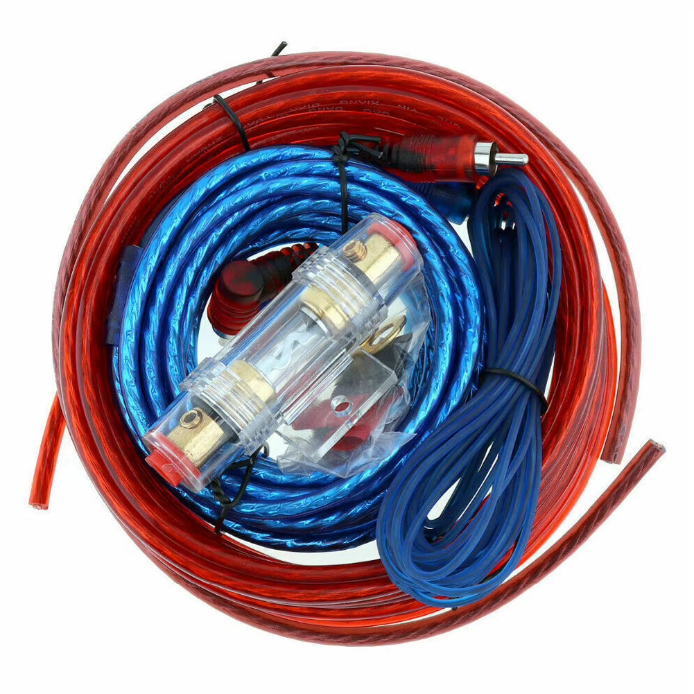 1500W Car Power Amplifier Wiring Kit Audio Subwoofer AMP RCA Power Cable Fuse Kit Car Audio Wire Wiring
