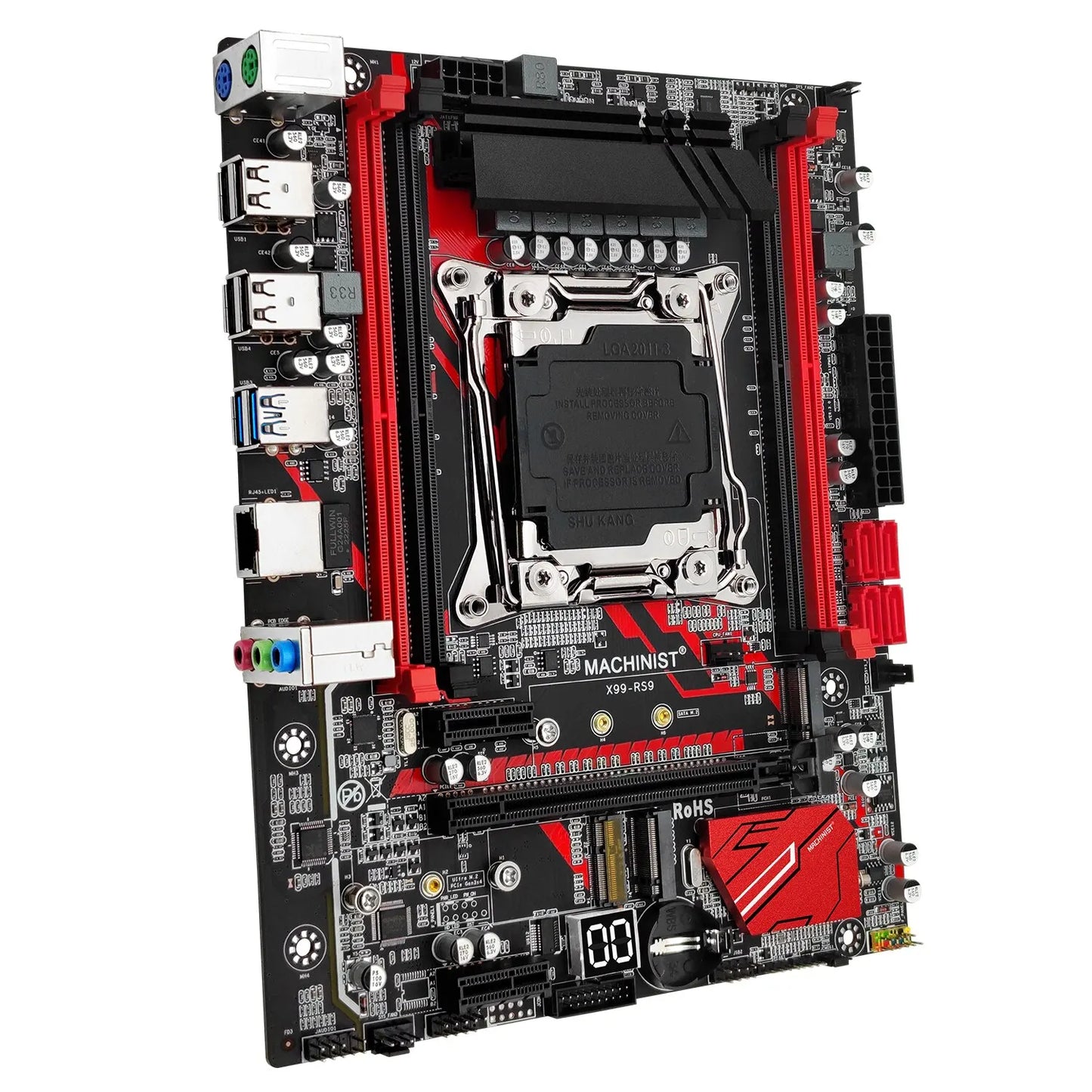 RS9 X99 Motherboard Support Xeon E5 V3 V4 LGA 2011-3 CPU Processor DDR4 RAM Four Channel and SATA PCI-E M.2 Slot