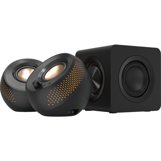 Set 2 boxe PC cu subwoofer, Creative, Pebble X Plus 2.1, Bluetooth, RGB, Negru (51MF0495AA000)