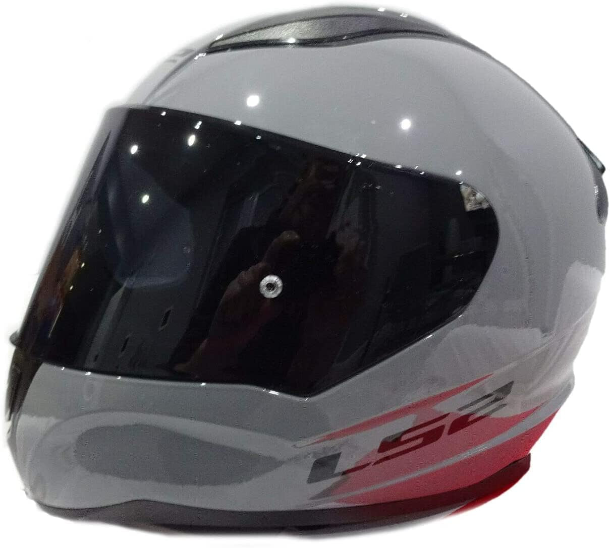 Full Face Motorcycle Helmet Motorbike Racing Sports Crash Helmet Nardo Grey with FREE Dark Visor