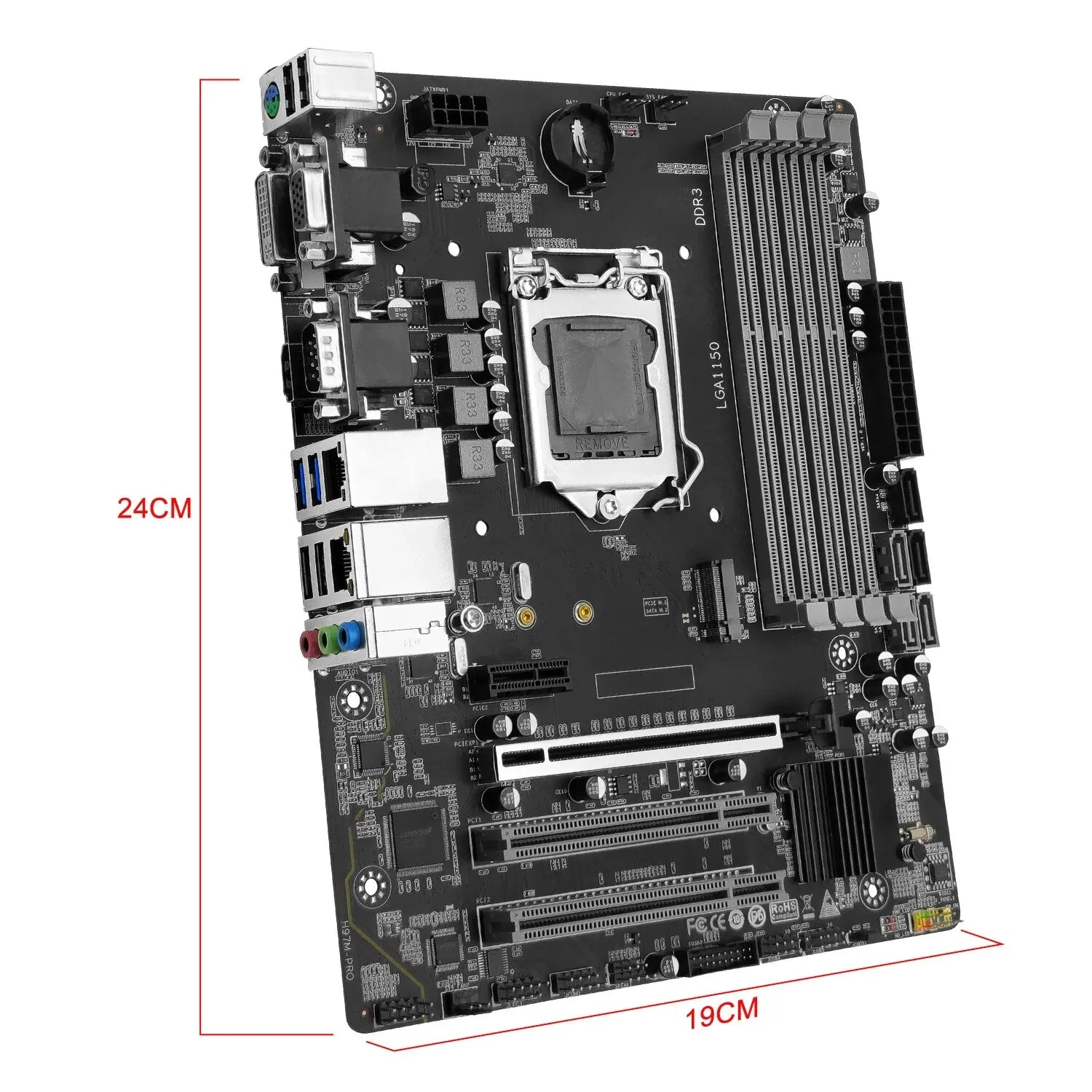 H97M PRO Motherboard Support LGA 1150 Intel Core I3 I5 I7 E3 CPU DDR3 RAM SATA3.0 USB3.0 NVME NGFF M.2 M-ATX
