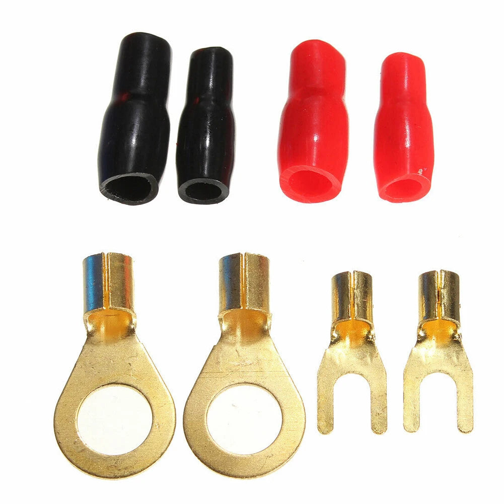 1500W Audio Speakers Wiring Kit 8GA Car Subwoofer Cable 60 AMP Fuse Holder Speaker Installation Wires 18GA for Car Modification