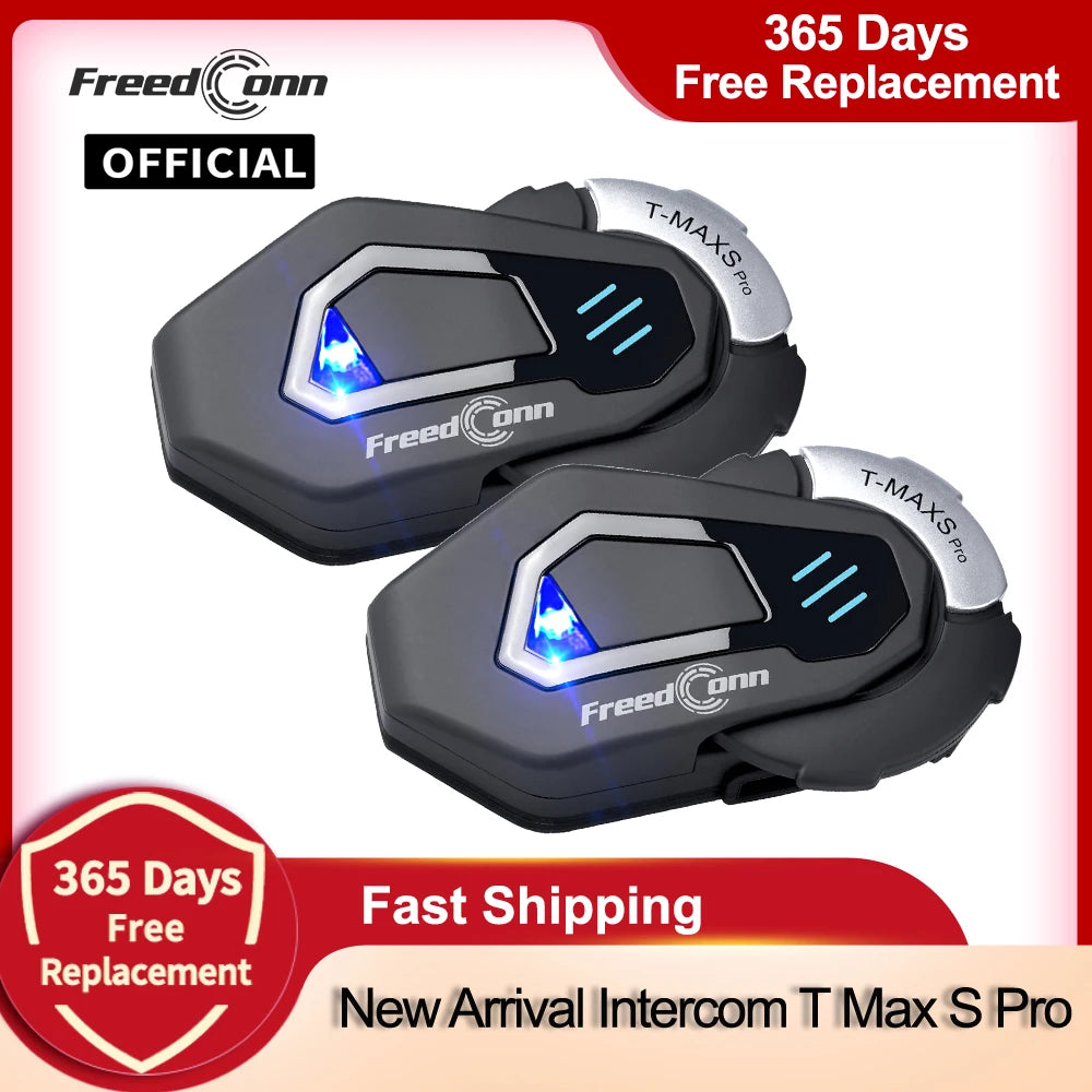 New  Motorcycle Helmet Headset Intercom Bluetooth Music FM Waterproof Moto Helmet Headphones Intercumonicators Earphone