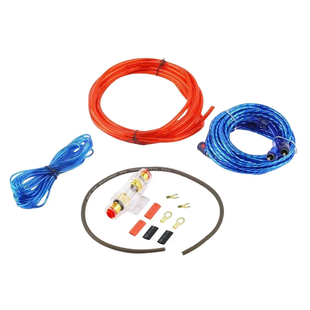 1500W Audio Speakers Wiring Kit 8GA Car Subwoofer Cable 60 AMP Fuse Holder Speaker Installation Wires 18GA for Car Modification