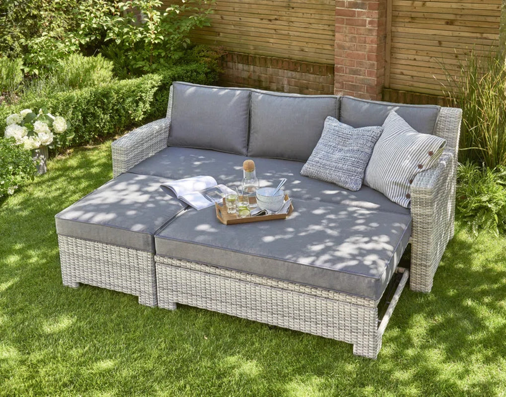 Abhijot Oxborough Pull-Out Outdoor Garden Sofa with Cushions