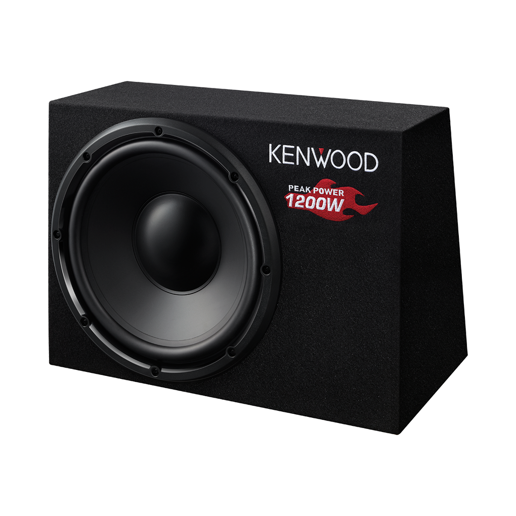 Subwoofer pasiv Kenwood KSC-W1200B, incinta tip cutie, diametru difuzor 30cm, 300W RMS (KSCW1200B)