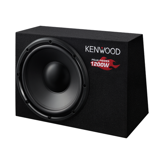 Subwoofer pasiv Kenwood KSC-W1200B, incinta tip cutie, diametru difuzor 30cm, 300W RMS (KSCW1200B)