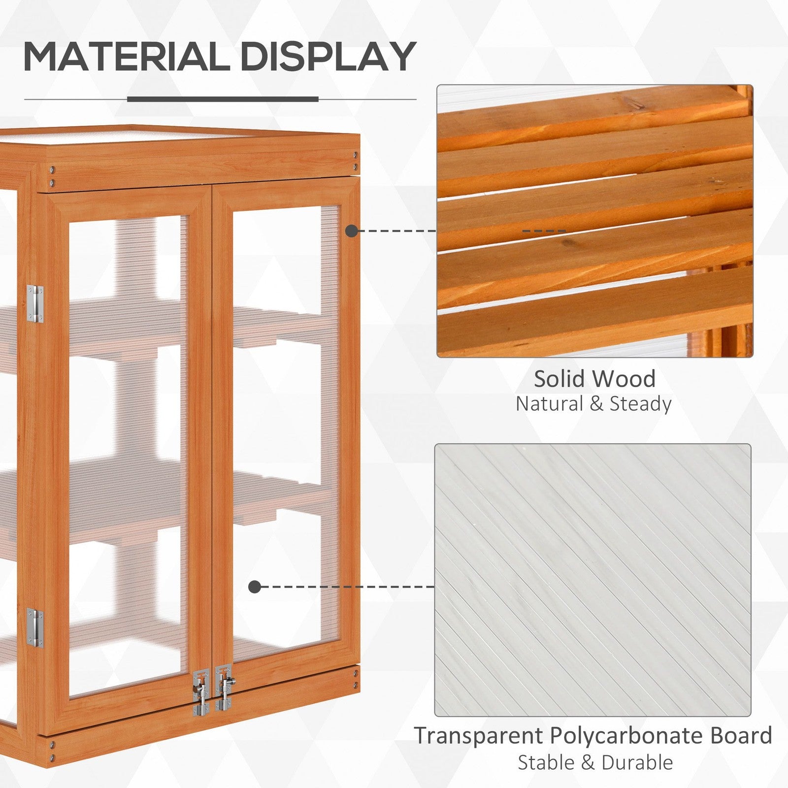 Outsunny Garden 3-Tier Greenhouse Cold Frame Plant Storage Shelf Opening Top