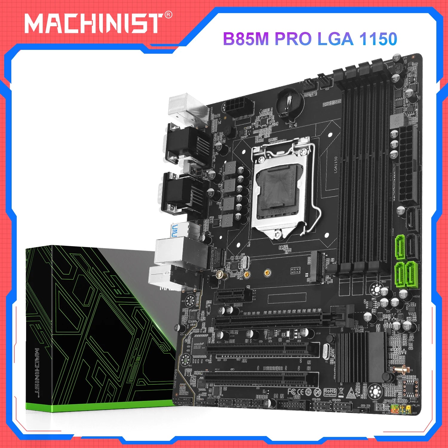 B85M PRO Motherboard Support LGA 1150 Intel Core I3 I5 I7 CPU DDR3 RAM Memory M.2 Slot
