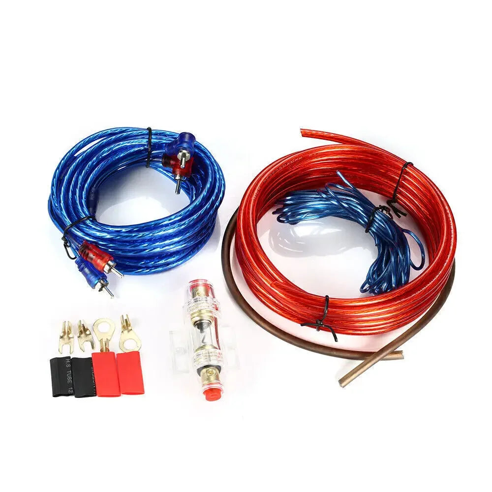 1500W Car Power Amplifier Wiring Kit Audio Subwoofer AMP RCA Power Cable Sub
