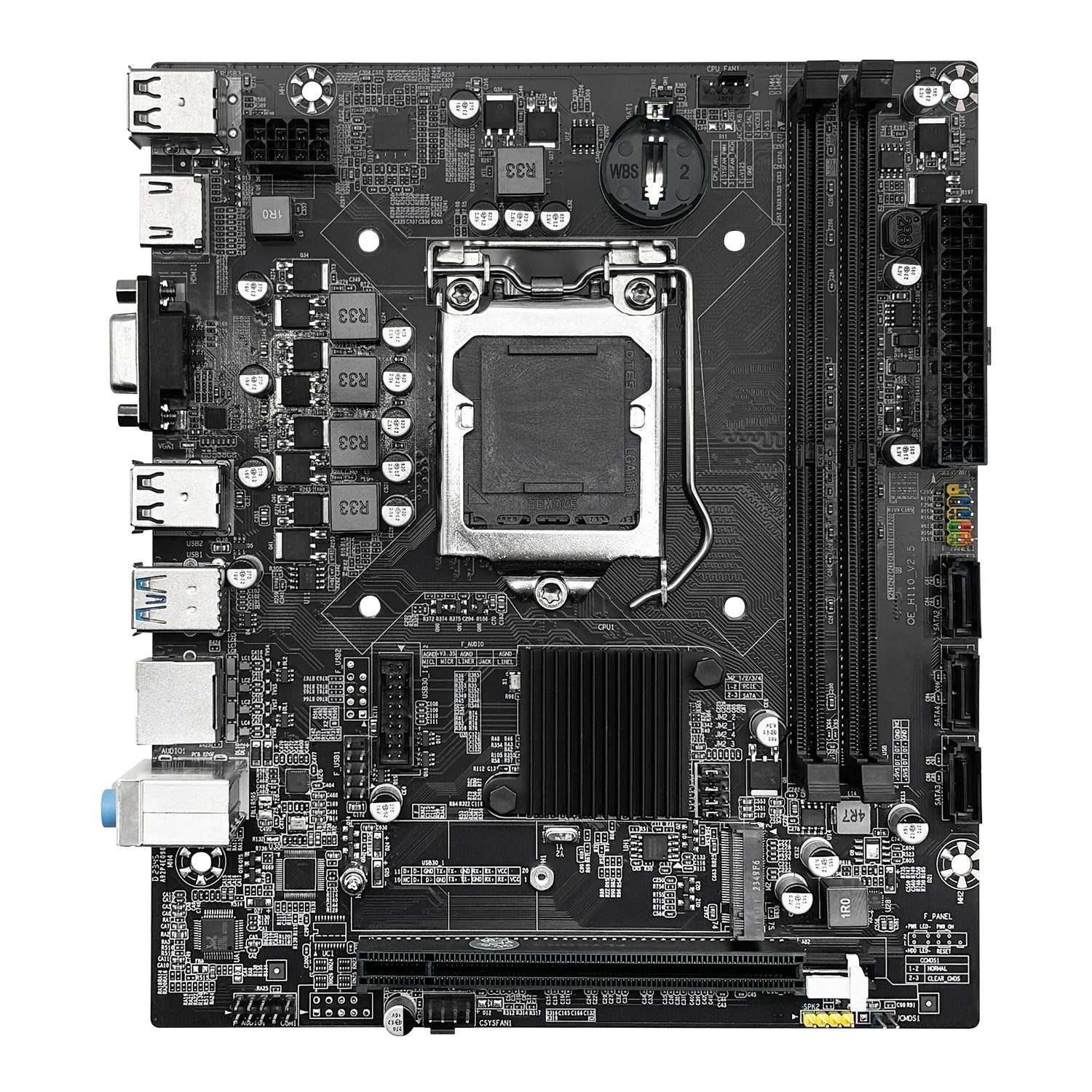 H110 Motherboard Supports LGA 1151 Intel Core CPU DDR4 RAM and M.2 NVME SDD VGA HDMI
