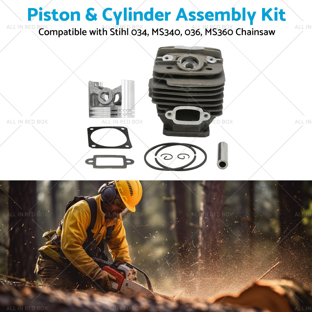 Piston  and  Cylinder Assembly Kit Suitable for Stihl 034 036 MS360 Chainsaw 48mm