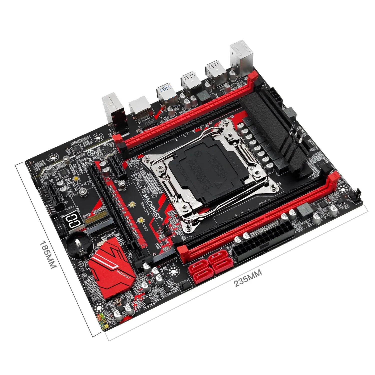 RS9 X99 Motherboard Support Xeon E5 V3 V4 LGA 2011-3 CPU Processor DDR4 RAM Four Channel and SATA PCI-E M.2 Slot