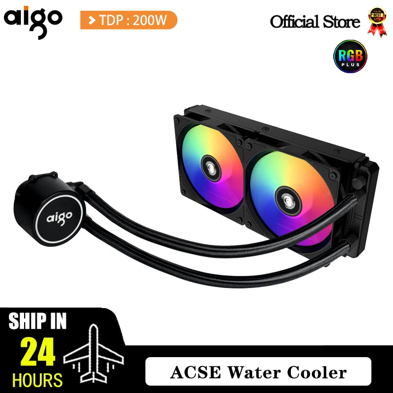 Water Cooler CPU Cooling Computer RGB Water Cooling Heatsink Integrated CPU Cooler Fan Radiator LGA 1700/1151/2011/AM3+/AM4