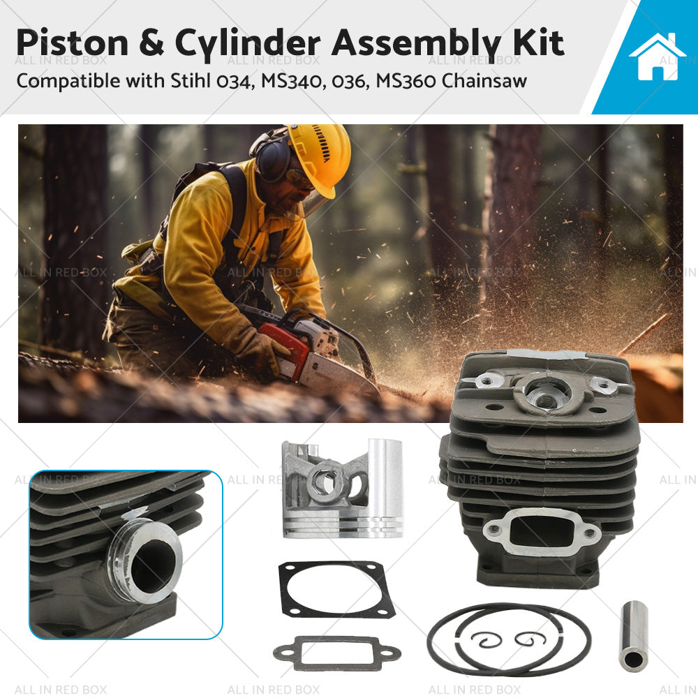 Piston  and  Cylinder Assembly Kit Suitable for Stihl 034 036 MS360 Chainsaw 48mm