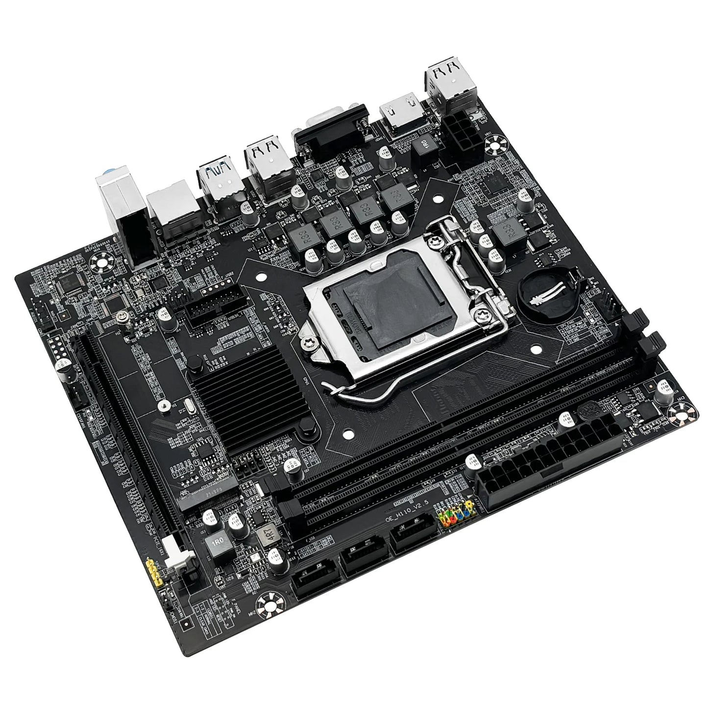 H110 Motherboard Supports LGA 1151 Intel Core CPU DDR4 RAM and M.2 NVME SDD VGA HDMI