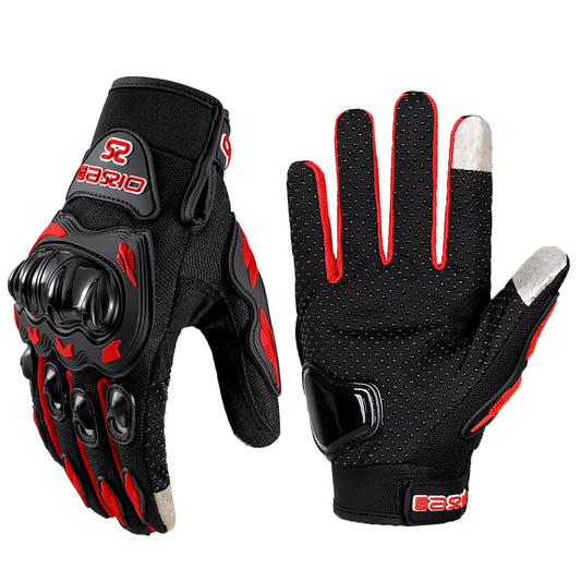 Ummer Breathable Full Finger Motorcycle Gloves Non-Slip Wear-Resistant Motocross Racing Gloves Touch Screen Moto Biker Gloves