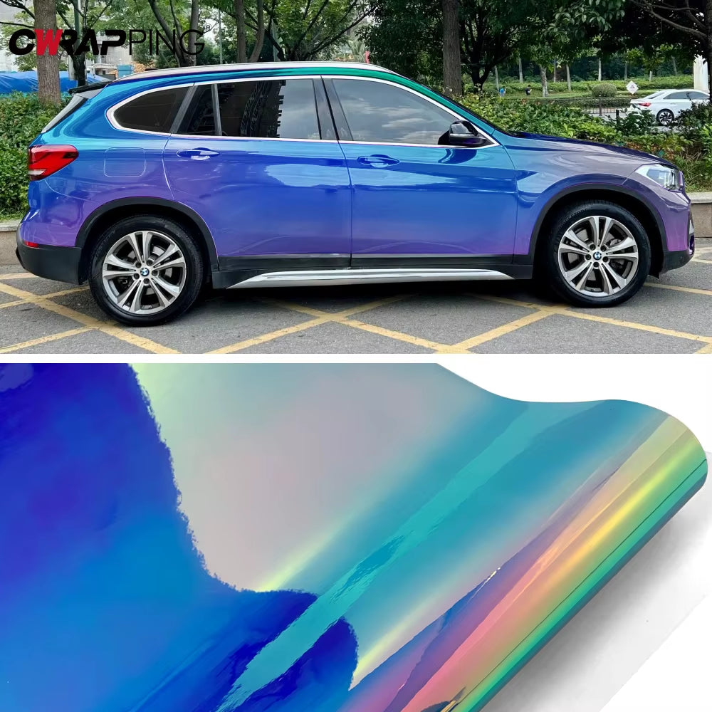 Motorcycle Sticker Rainbow Laser Plating Vinyl Film Body Protection Decorate Vinyl Stickers for Motorcycle Car Accessories
