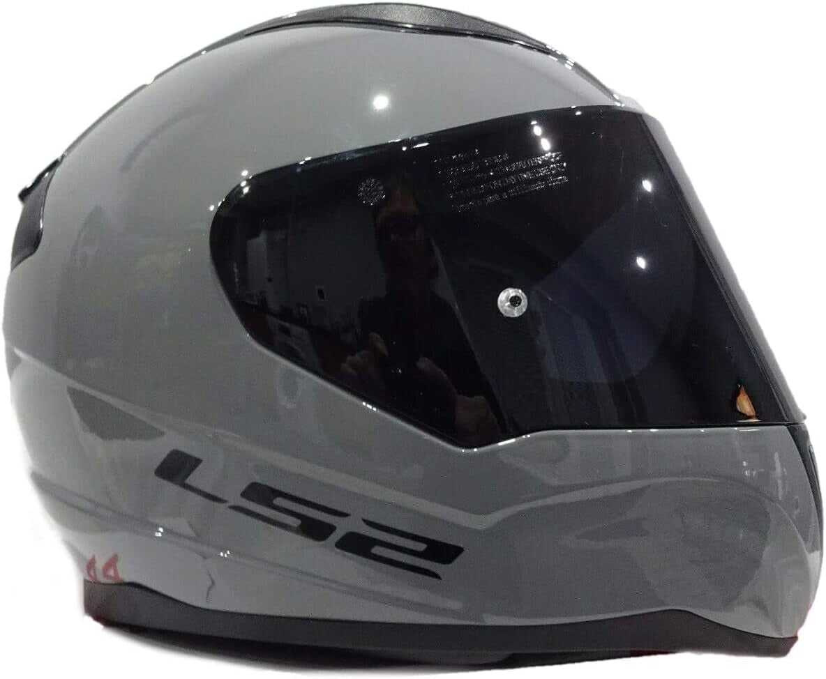 Full Face Motorcycle Helmet Motorbike Racing Sports Crash Helmet Nardo Grey with FREE Dark Visor