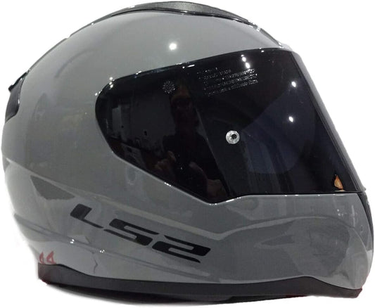 Full Face Motorcycle Helmet Motorbike Racing Sports Crash Helmet Nardo Grey with FREE Dark Visor