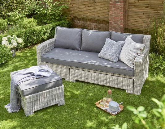 Abhijot Oxborough Pull-Out Outdoor Garden Sofa with Cushions