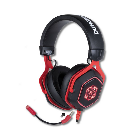 Konix Dungeons & Dragons D20 gaming headset fekete-piros (KX-DND-GH-R20-PC) (KX-DND-GH-R20-PC)