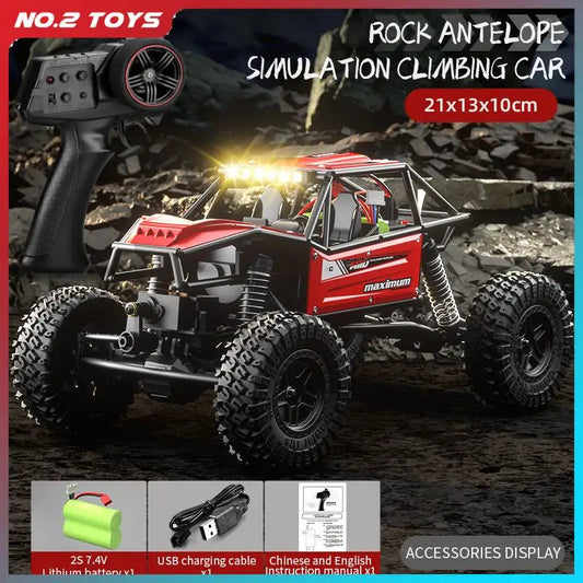 High-Speed LED Off-Road RC Climbing Car for Kids