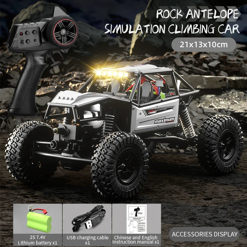 High-Speed LED Off-Road RC Climbing Car for Kids