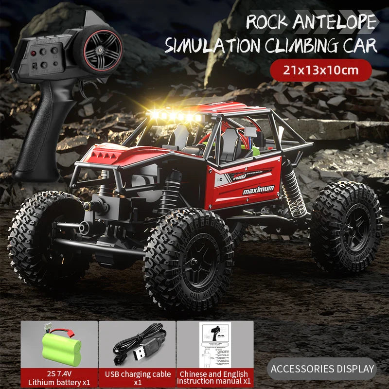 High-Speed LED Off-Road RC Climbing Car for Kids