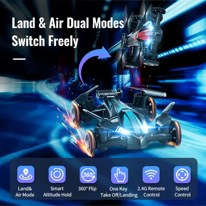 JJRC Dual-Mode Mini Drone & RC Car - Tumbling Fun