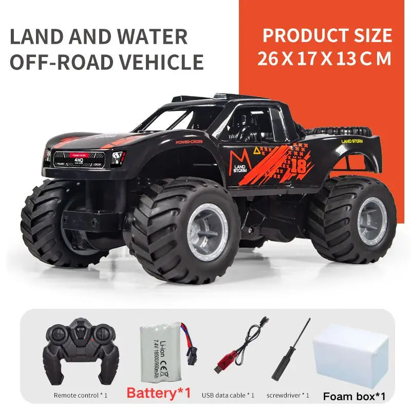 JJRC Q156 4WD Amphibious Stunt RC Car - Waterproof Fun