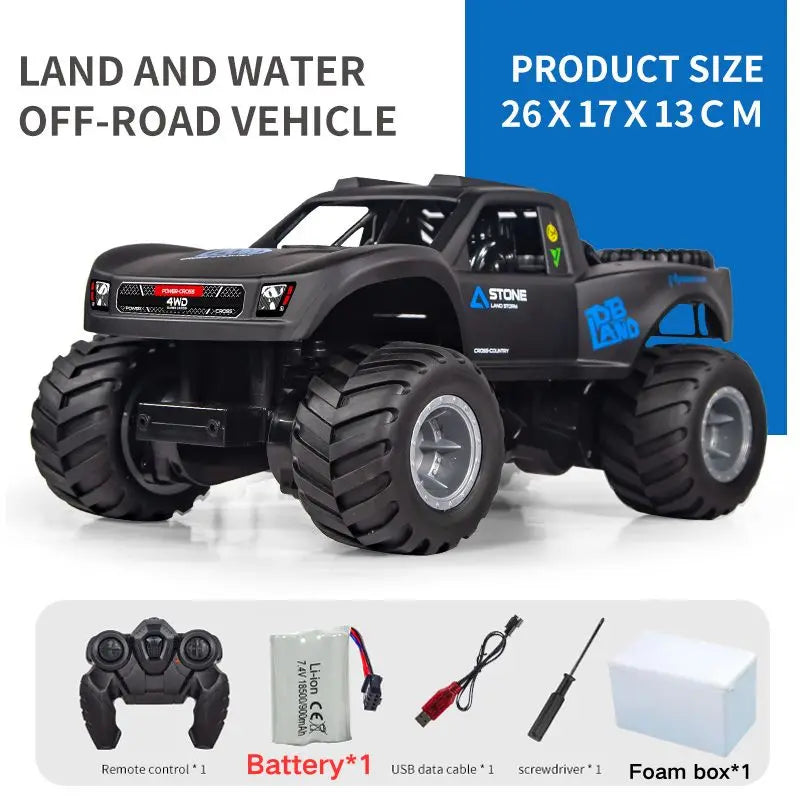 JJRC Q156 4WD Amphibious Stunt RC Car - Waterproof Fun