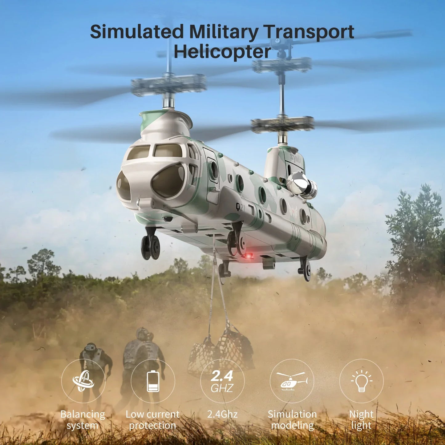 SYMA Q21 Military RC Helicopter
