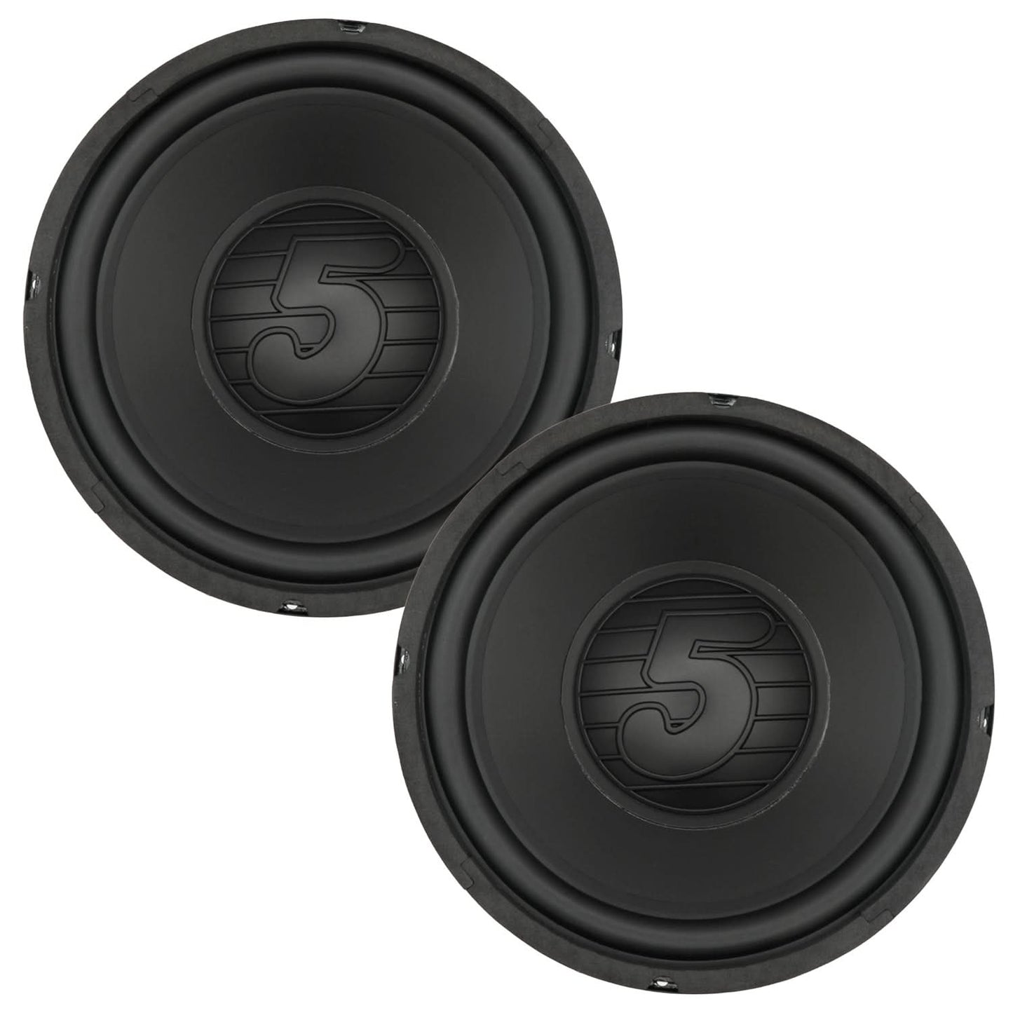 5 Core 10 Inch Woofer Pair 300W Car Subwoofer 4Ohm Replacement Deep Sub w Poly Cone