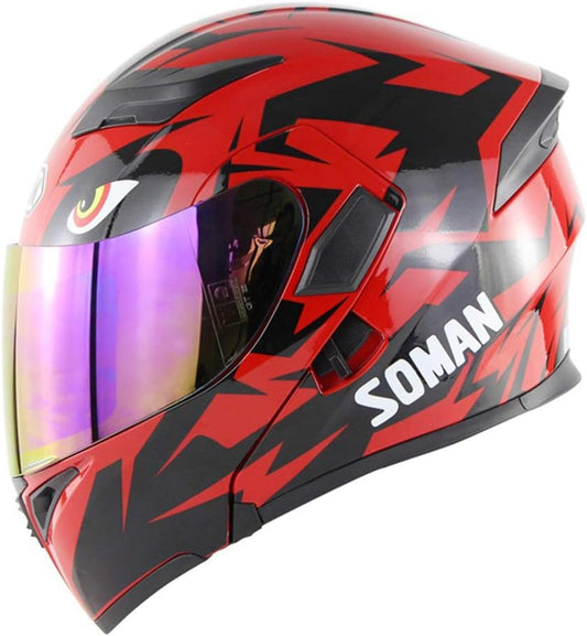 Motorcycle Helmet Flip up Face Built in Sunglasses anti Crash Downhill Motorbike Helmets off Road Motorcycle Helmets ECE and DOT