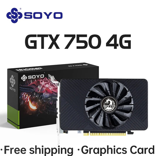 NVIDIA GPU GTX 750Ti 4G Graphics Card GDDR5 128Bit 28Nm PCI-E 3.0 Gaming Video Cards Desktop Computer Components Gtx750Ti