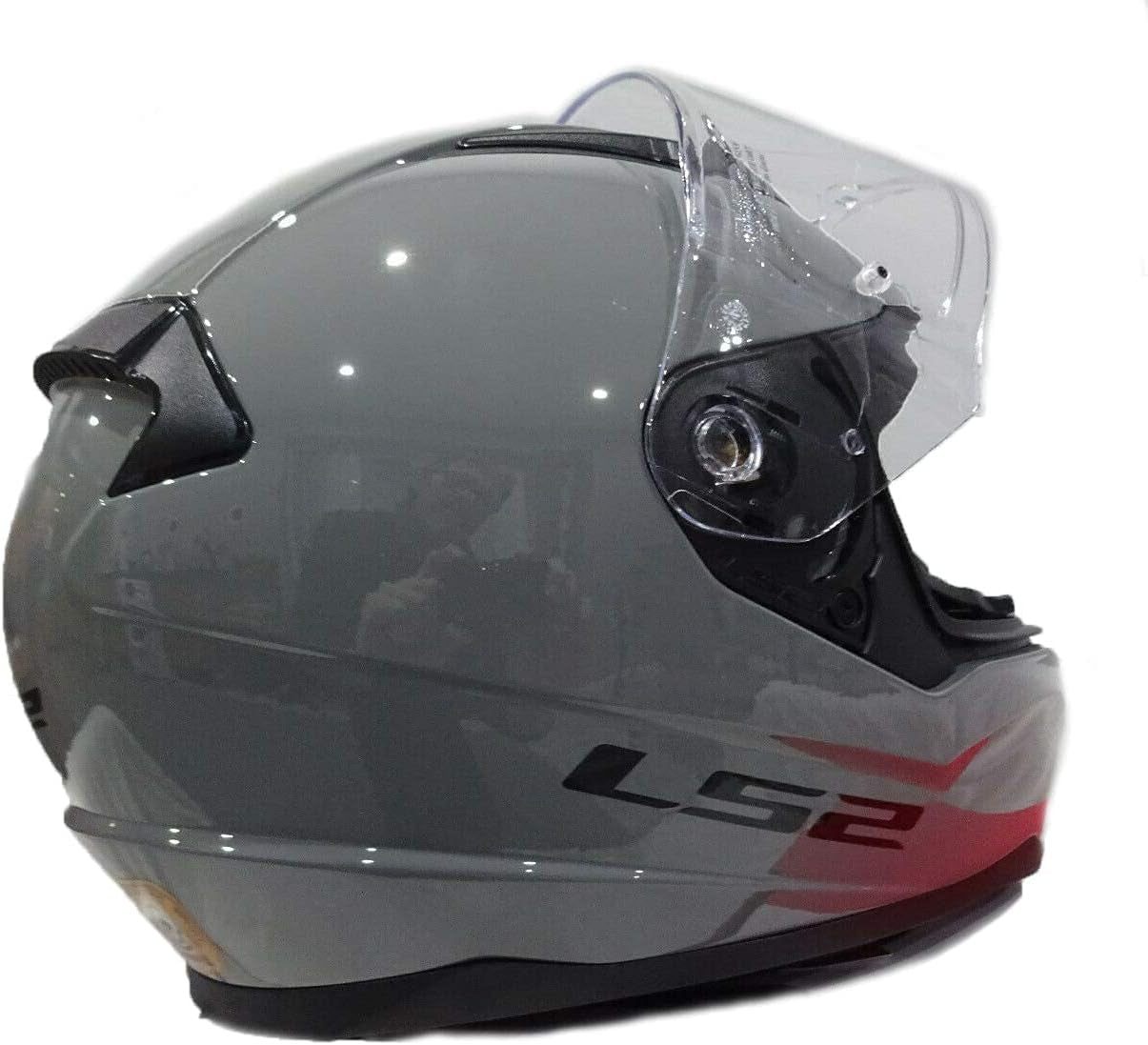Full Face Motorcycle Helmet Motorbike Racing Sports Crash Helmet Nardo Grey with FREE Dark Visor