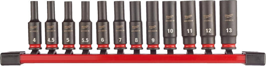 Milwaukee 1/4" Shockwave Impact Duty Sockets (Set of 12) 4932480453