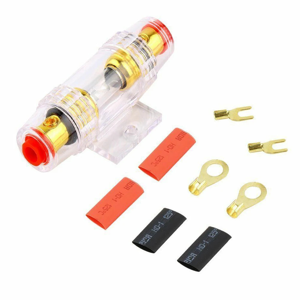 1500W Audio Speakers Wiring Kit 8GA Car Subwoofer Cable 60 AMP Fuse Holder Speaker Installation Wires 18GA for Car Modification