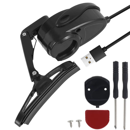 Helmet Automatic Wiper ABS Universal Waterproof Helmet Wiper 1200Mah Rechargeable Motorcycle Helmet Windshield Wiper