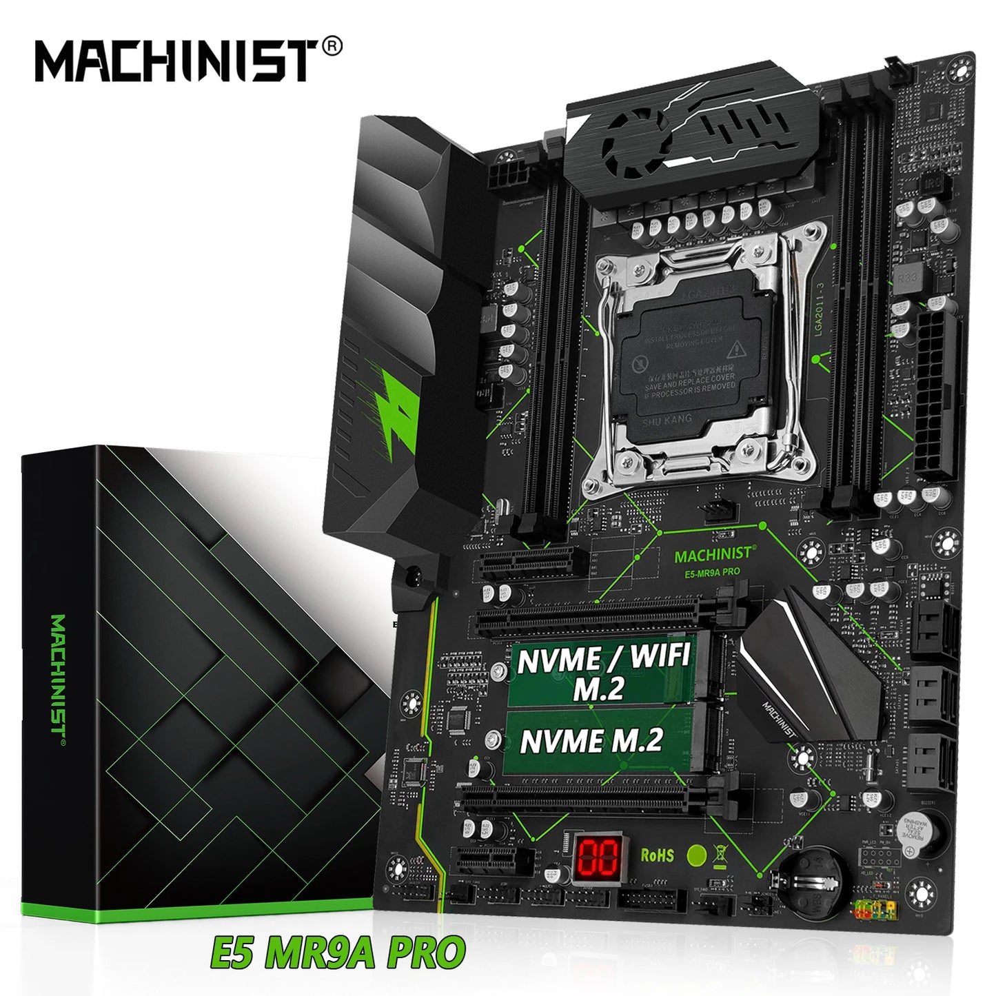 MR9A PRO Motherboard Support LGA 2011-3 Xeon E5 V3 V4 CPU Processor DDR4 RAM Four Channel Memory NVME M.2 USB 2.0 ATX