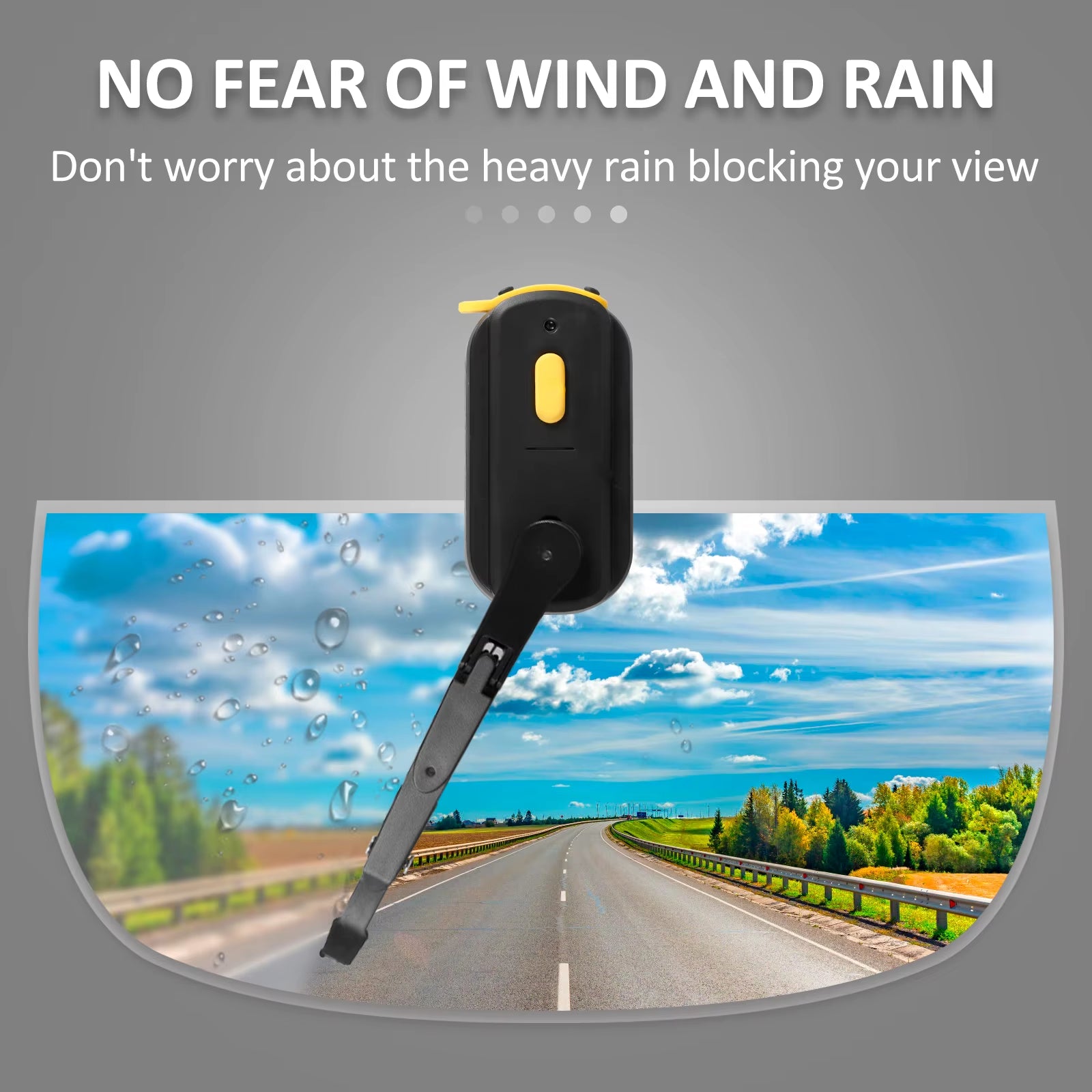 Helmet Automatic Wiper ABS Universal Waterproof Helmet Wiper 1200Mah Rechargeable Motorcycle Helmet Windshield Wiper